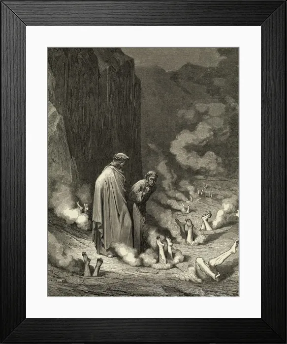 Framed Print : Scene from Dante's Inferno Framed Print : Scene from Dante's Inferno