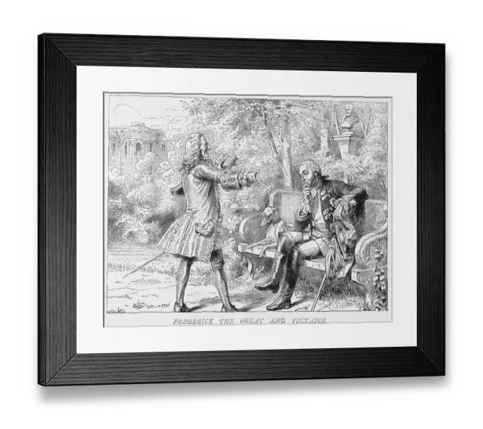 Framed Print : Frederick the Great and Voltaire Print Framed Print : Frederick the Great and Voltaire Print