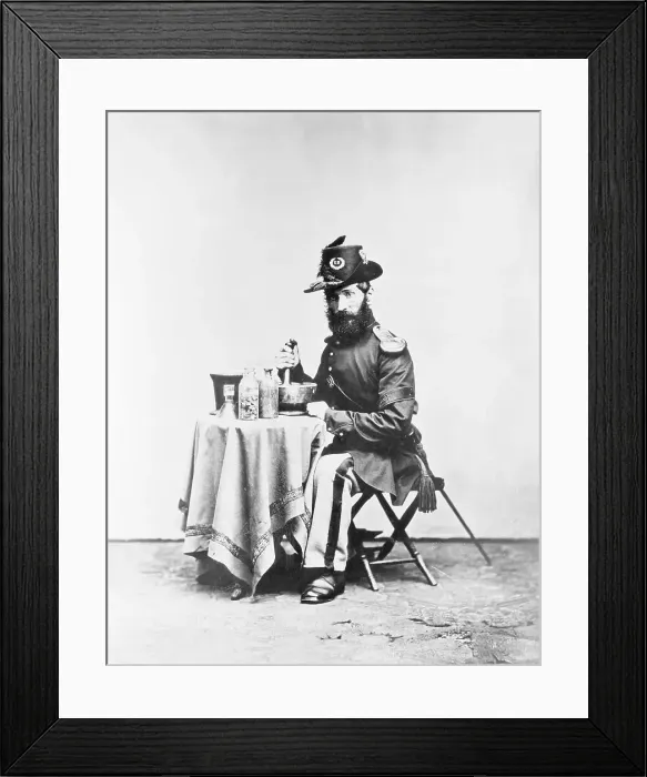 Framed Print : Hospital Steward Grinding Medication with Mortar and Pestle Framed Print : Hospital Steward Grinding Medication with Mortar and Pestle