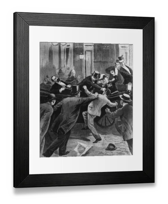Framed Print : Assassination of French President