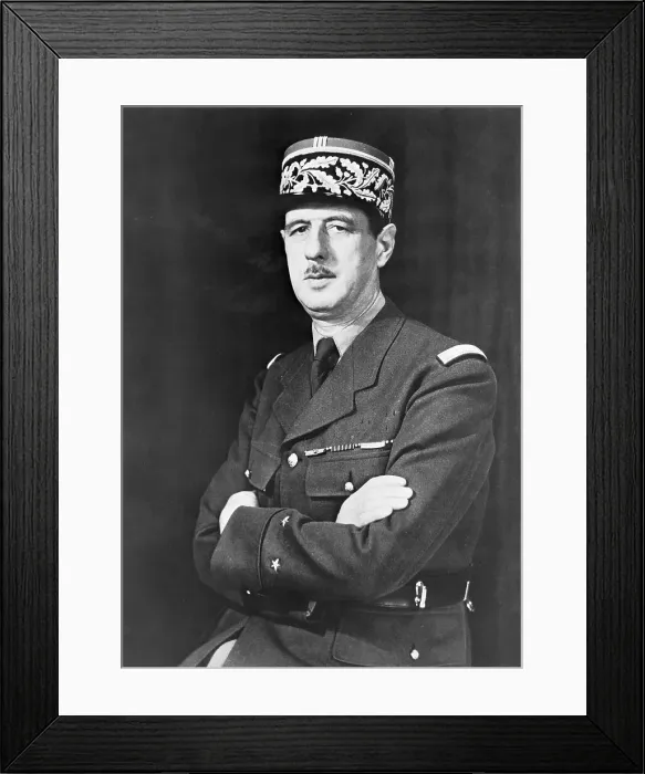 Framed Print : Charles De Gaulle as Leader of the Free French Forces Framed Print : Charles De Gaulle as Leader of the Free French Forces