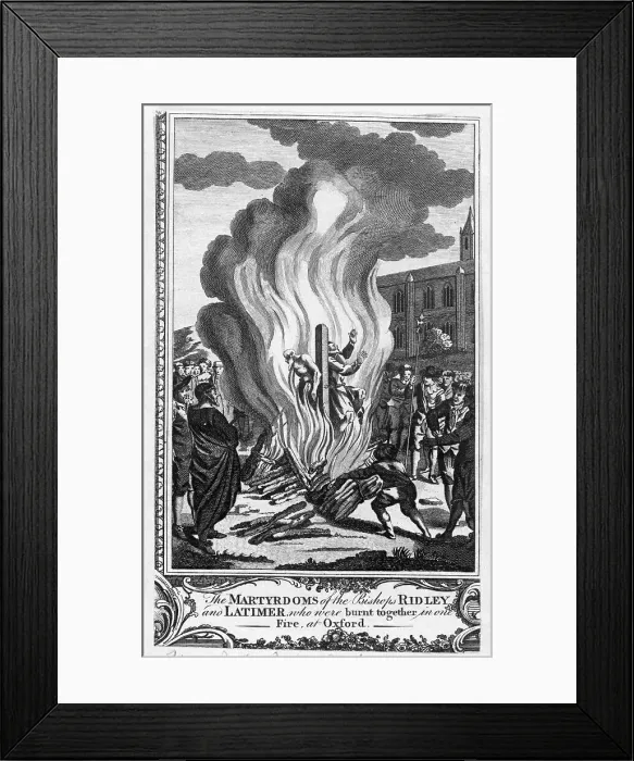 Framed Print : The Martyrdoms of Bishops Ridley and Latimer Framed Print : The Martyrdoms of Bishops Ridley and Latimer