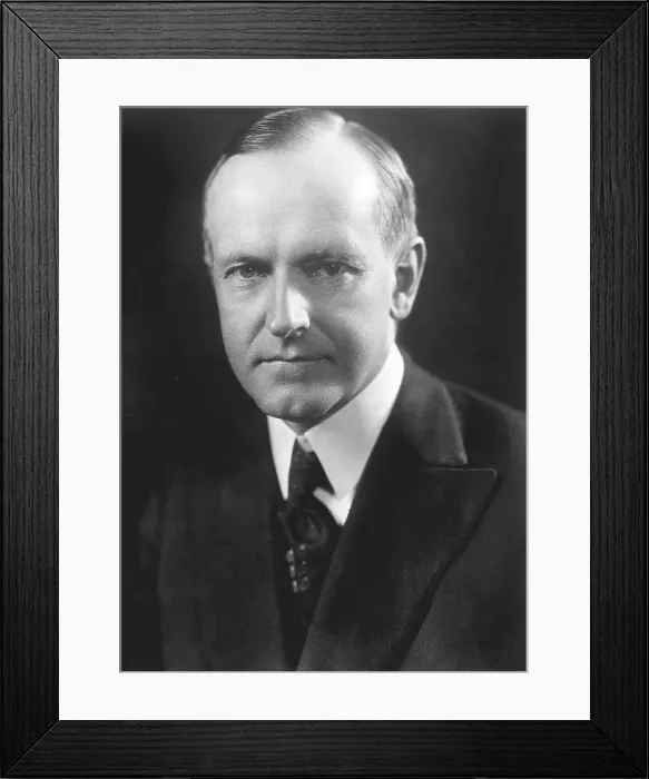 Framed Print : Portrait of Calvin Coolidge Framed Print : Portrait of Calvin Coolidge