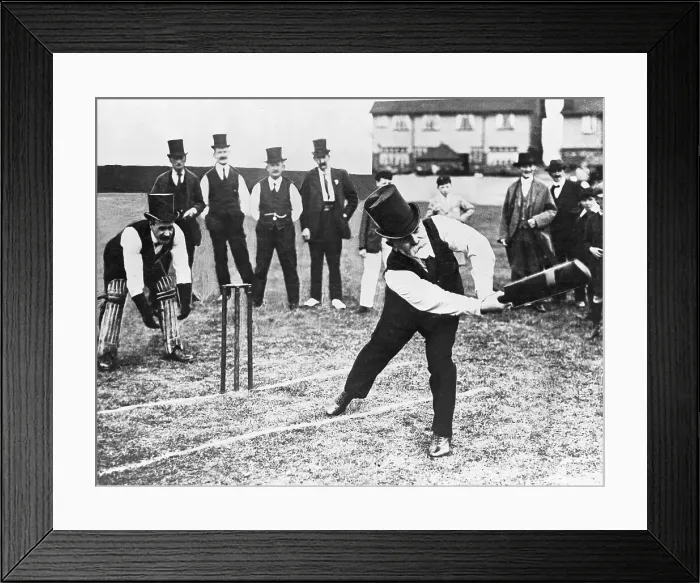 Framed Print : Man Playing Cricket Framed Print : Man Playing Cricket