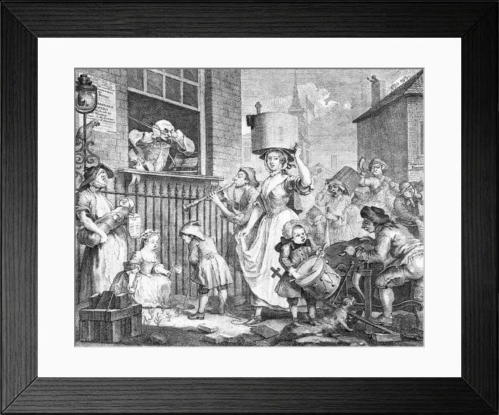 Framed Print : The Enraged Musician by William Hogarth