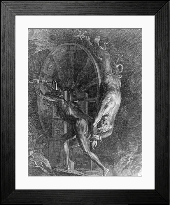 Framed Print : Ixion Bound to Revolving Wheel Framed Print : Ixion Bound to Revolving Wheel
