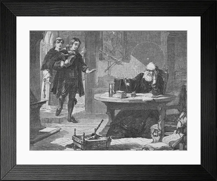 Framed Print : John Milton Visiting Galileo Framed Print : John Milton Visiting Galileo