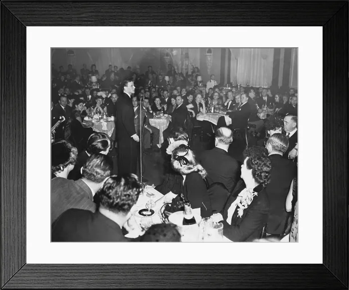 Framed Print : Frank Sinatra Performing in Nightclub Framed Print : Frank Sinatra Performing in Nightclub