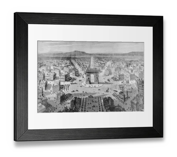Framed Print : Dimensional View of Place De La Concorde Framed Print : Dimensional View of Place De La Concorde
