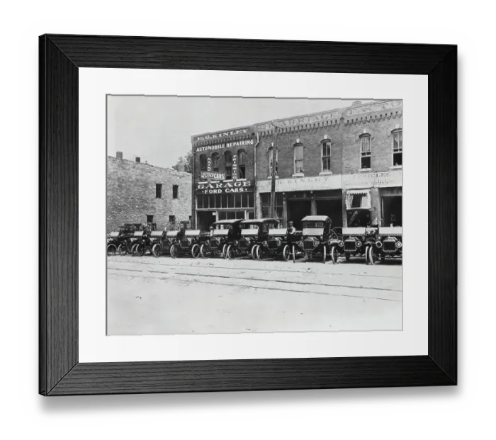 Framed Print : Ford Motor Car Sales Office
