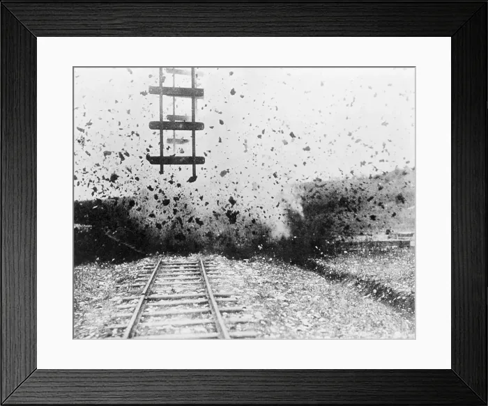 Framed Print : Railroad Destroyed by Gunfire Framed Print : Railroad Destroyed by Gunfire