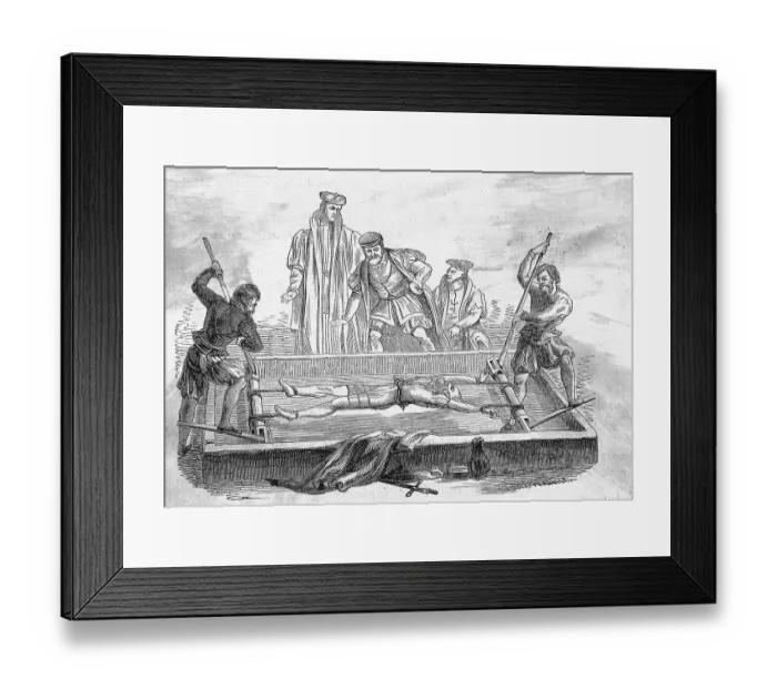 Framed Print : Man Under Torture on the Rack Framed Print : Man Under Torture on the Rack