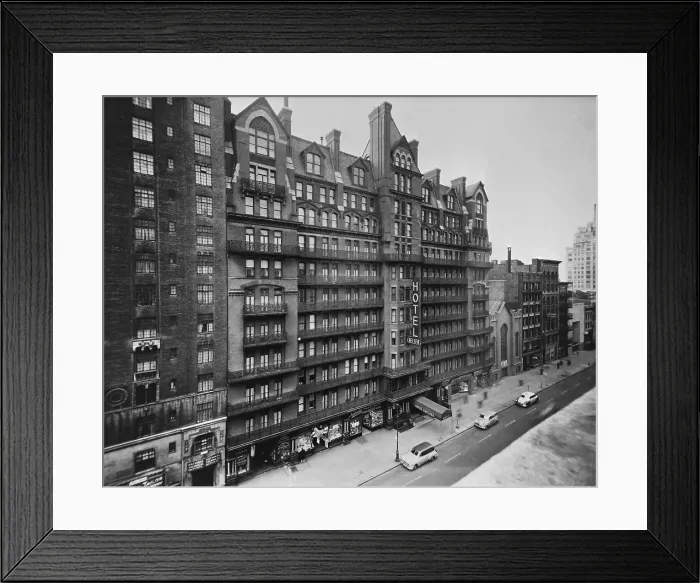 Framed Print : Exterior View of Chelsea Hotel in New York City Framed Print : Exterior View of Chelsea Hotel in New York City