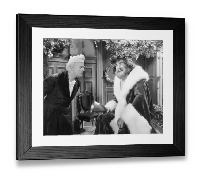 Framed Print : Ebenezer Scrooge and the Spirit of Christmas Present Framed Print : Ebenezer Scrooge and the Spirit of Christmas Present