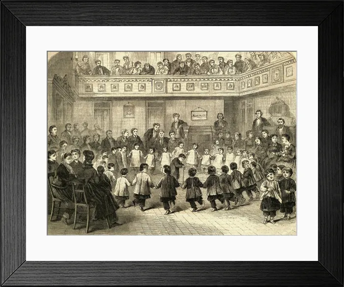 Framed Print : Children Dancing in Circle Framed Print : Children Dancing in Circle