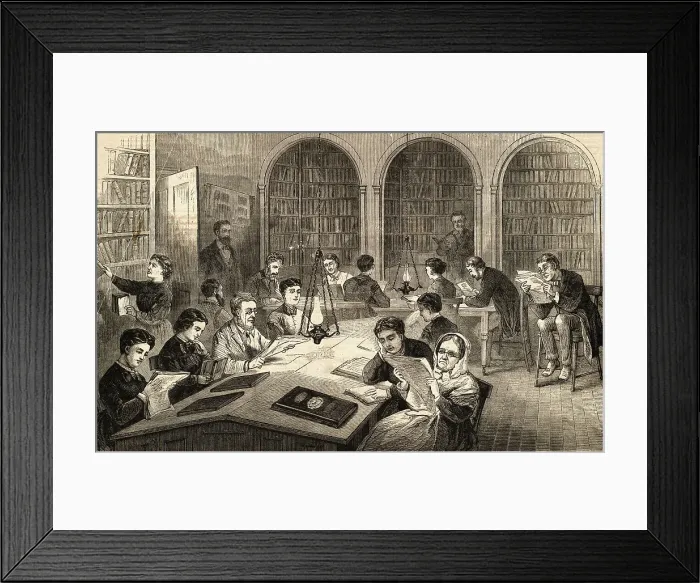 Framed Print : An Evening in the Library Framed Print : An Evening in the Library