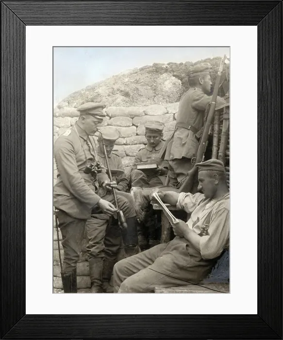Framed Print : German Soldiers Relaxing Framed Print : German Soldiers Relaxing