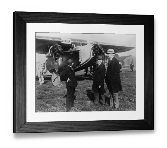 Framed Print : Antony Hermann Fokker Pointing to His Plane