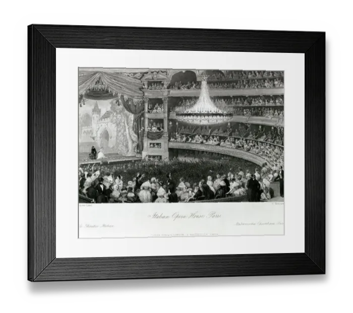 Framed Print : Interior of the Theatre Italien (Ovation of an Actor) by Eugene Lami Framed Print : Interior of the Theatre Italien (Ovation of an Actor) by Eugene Lami