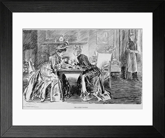 Framed Print : Two Old Ladies Gossiping Framed Print : Two Old Ladies Gossiping