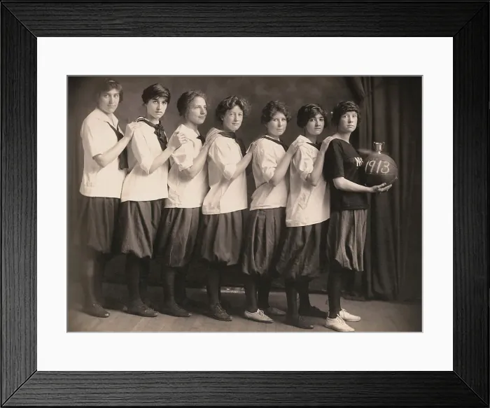 Framed Print : Bushwick High School Girl's Basketball Team