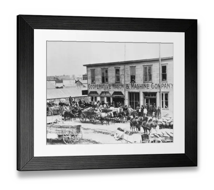 Framed Print : Farmers Delivering Loads of Grain Framed Print : Farmers Delivering Loads of Grain