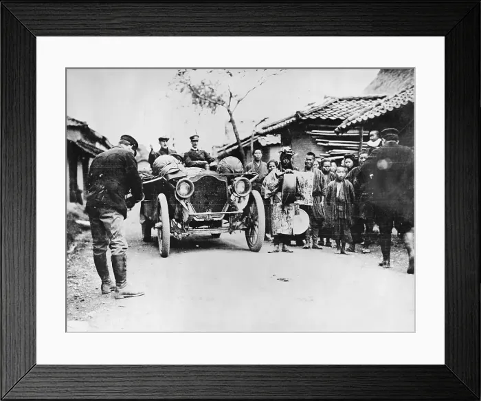 Framed Print : Thomas Flyer Riding Through Manchuria Framed Print : Thomas Flyer Riding Through Manchuria