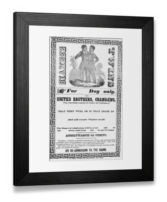Framed Print : Portrait of Siamese Twins Framed Print : Portrait of Siamese Twins