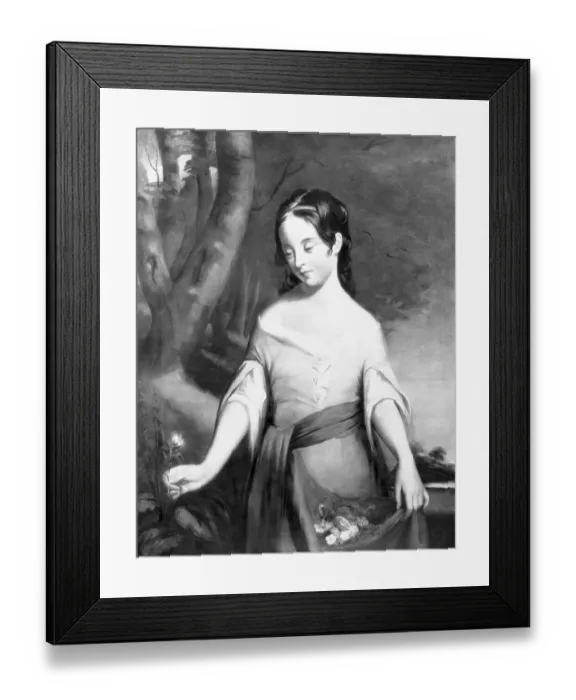 Framed Print : Portrait of a Young Girl by Thomas Sully Framed Print : Portrait of a Young Girl by Thomas Sully