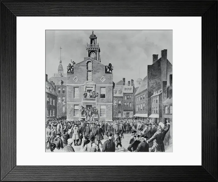 Framed Print : Reading the Declaration of Independence Framed Print : Reading the Declaration of Independence