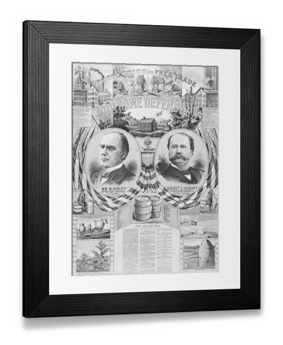 Framed Print : William McKinley Election Poster
