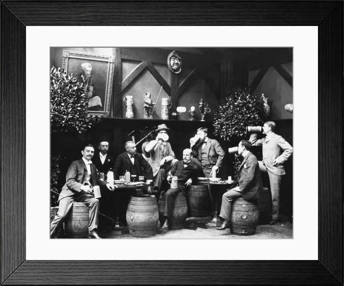 Framed Print : Early German Beer Drinkers Framed Print : Early German Beer Drinkers
