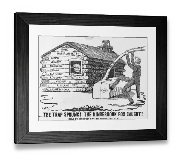 Framed Print : 1840 Presidential Election Cartoon