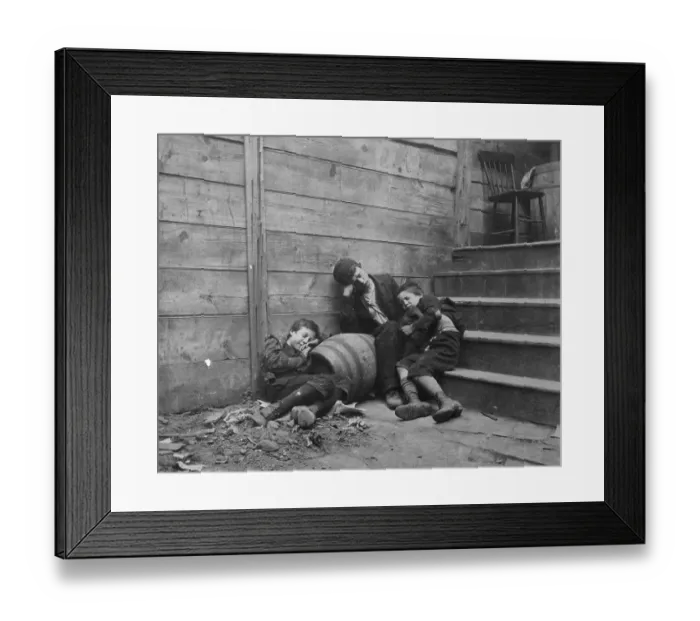 Framed Print : Poor and Homeless Sleeping on Streets Framed Print : Poor and Homeless Sleeping on Streets