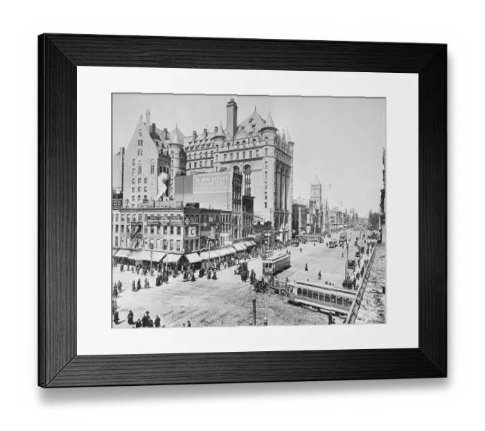 Framed Print : Broad and Market Streets in Newark Framed Print : Broad and Market Streets in Newark