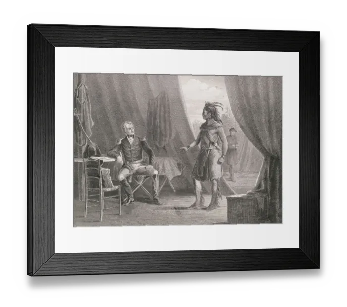 Framed Print : Andrew Jackson and William Weatherford Conversing Framed Print : Andrew Jackson and William Weatherford Conversing