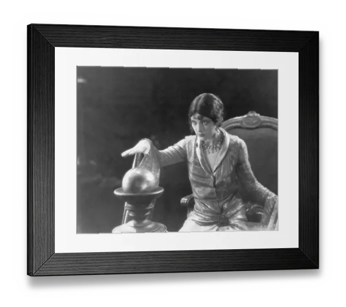 Framed Print : Woman Gazing Into Crystal Ball