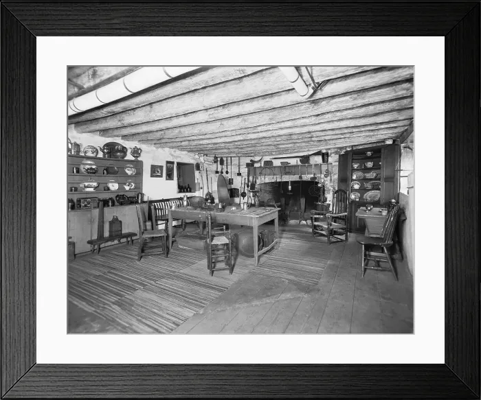 Framed Print : Colonial Kitchen Framed Print : Colonial Kitchen