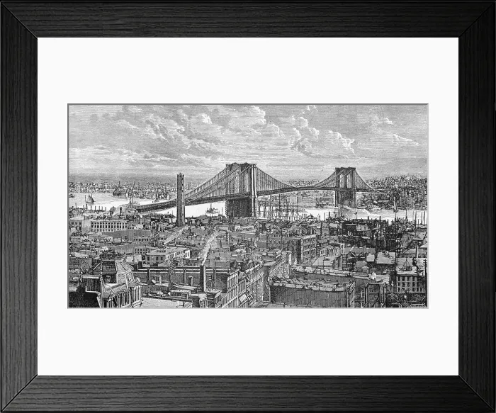 Framed Print : View of the Brooklyn Bridge Framed Print : View of the Brooklyn Bridge