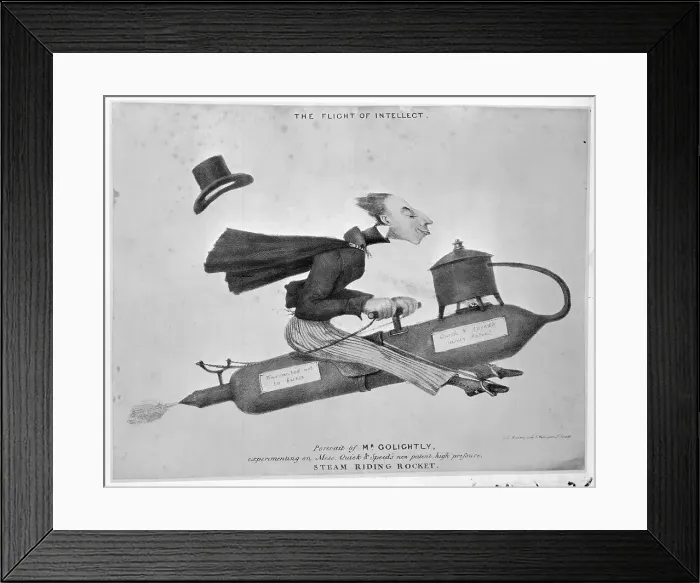 Framed Print : Man on Flying Machine Framed Print : Man on Flying Machine