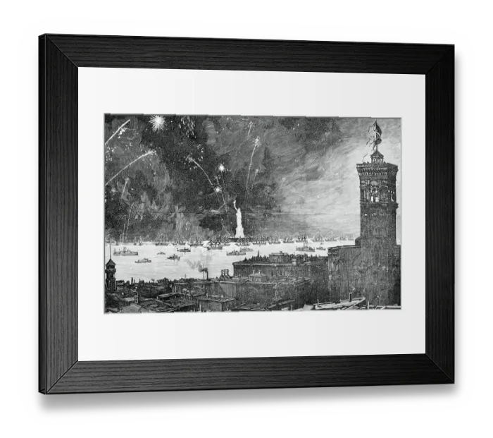 Framed Print : New York City Celebrating the Statue the Liberty Framed Print : New York City Celebrating the Statue the Liberty