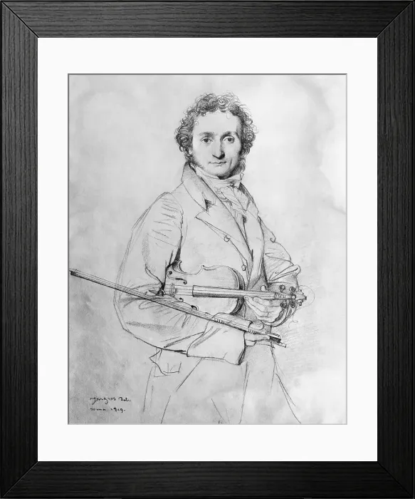 Framed Print : Pencil Sketch of Niccolo Paganini by Jean Auguste Dominique Ingres Framed Print : Pencil Sketch of Niccolo Paganini by Jean Auguste Dominique Ingres