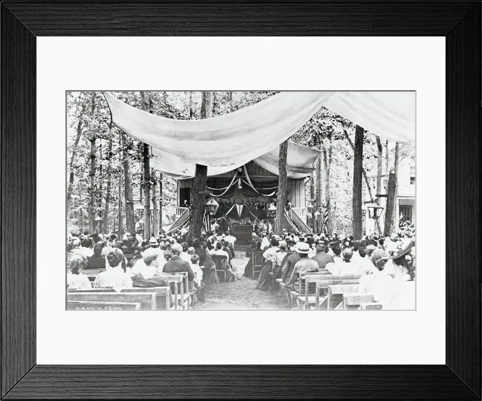 Framed Print : People Gathering for Camp Meeting Framed Print : People Gathering for Camp Meeting