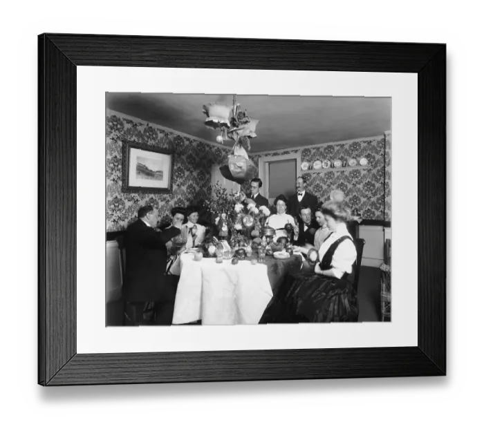 Framed Print : An Adult Halloween Dinner Party