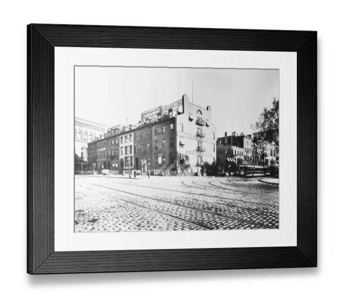 Framed Print : View of State and Whitehall Streets in Lower Manhattan Framed Print : View of State and Whitehall Streets in Lower Manhattan
