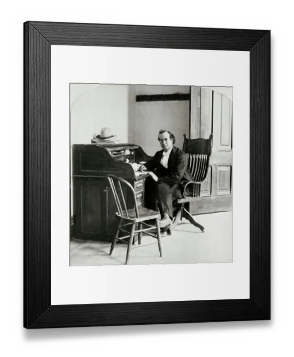 Framed Print : William Jennings Bryan Seated at Desk Framed Print : William Jennings Bryan Seated at Desk