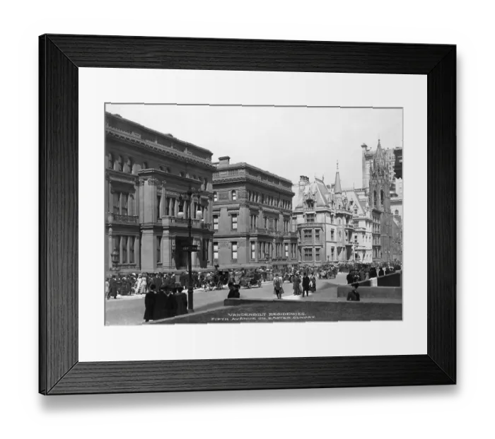 Framed Print : Fifth Avenue Vanderbilt Mansions on Easter Framed Print : Fifth Avenue Vanderbilt Mansions on Easter