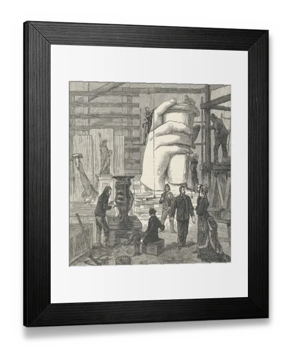 Framed Print : Workman Building Statue of Liberty Framed Print : Workman Building Statue of Liberty