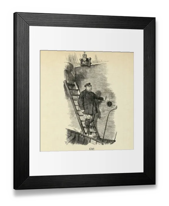 Framed Print : Dismissal of Bismarck Cartoon Framed Print : Dismissal of Bismarck Cartoon