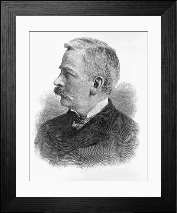 Framed Print : Engraving of Marshall Field